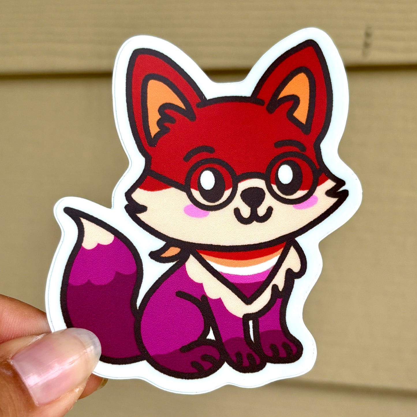 Lesbian Fox Vinyl Sticker