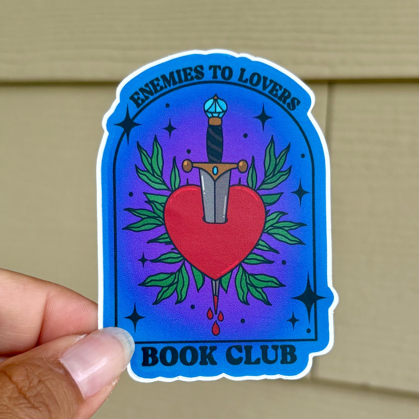 Enemies to Lovers Book Club Vinyl Sticker
