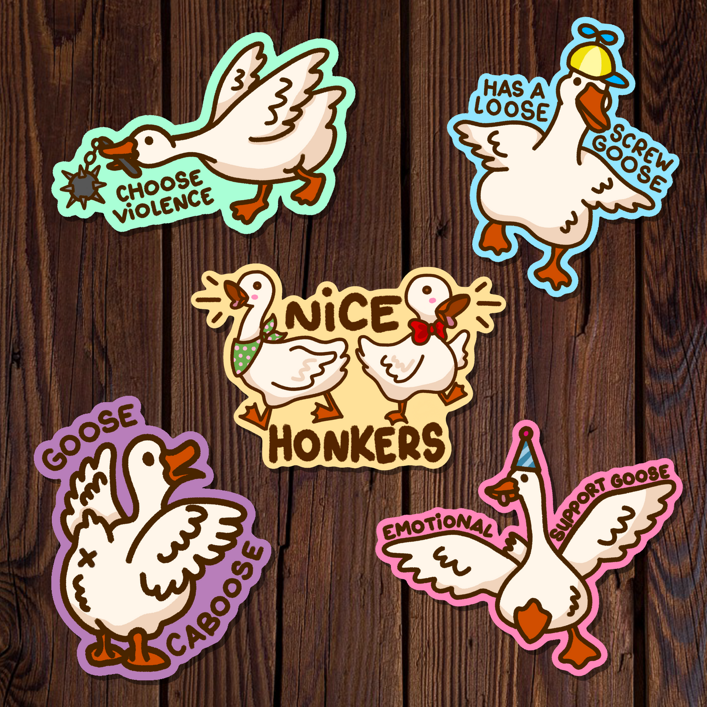 Choose Violence Goose Vinyl Sticker