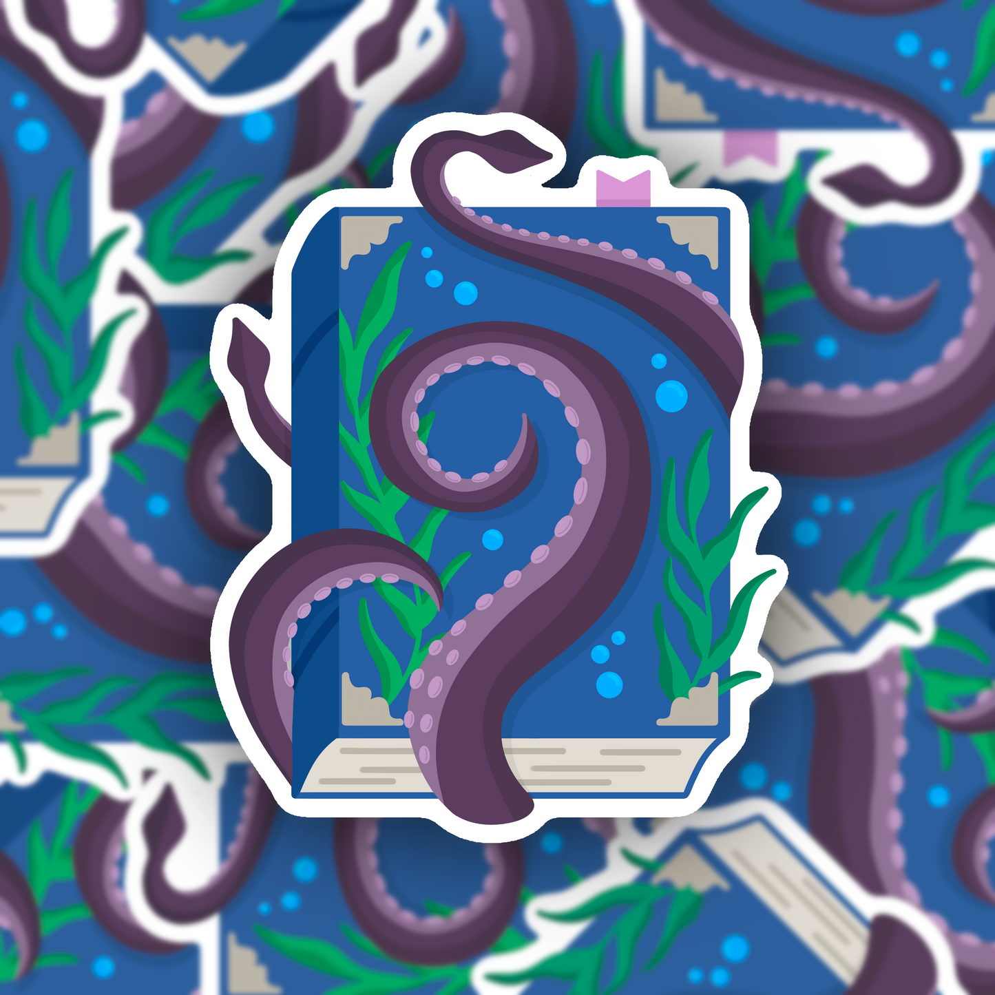 Kraken Mythical Book Vinyl Sticker