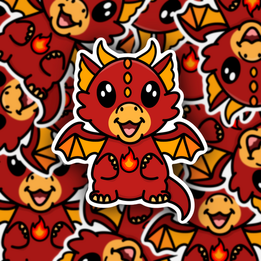 Baby Element Dragon Vinyl Sticker