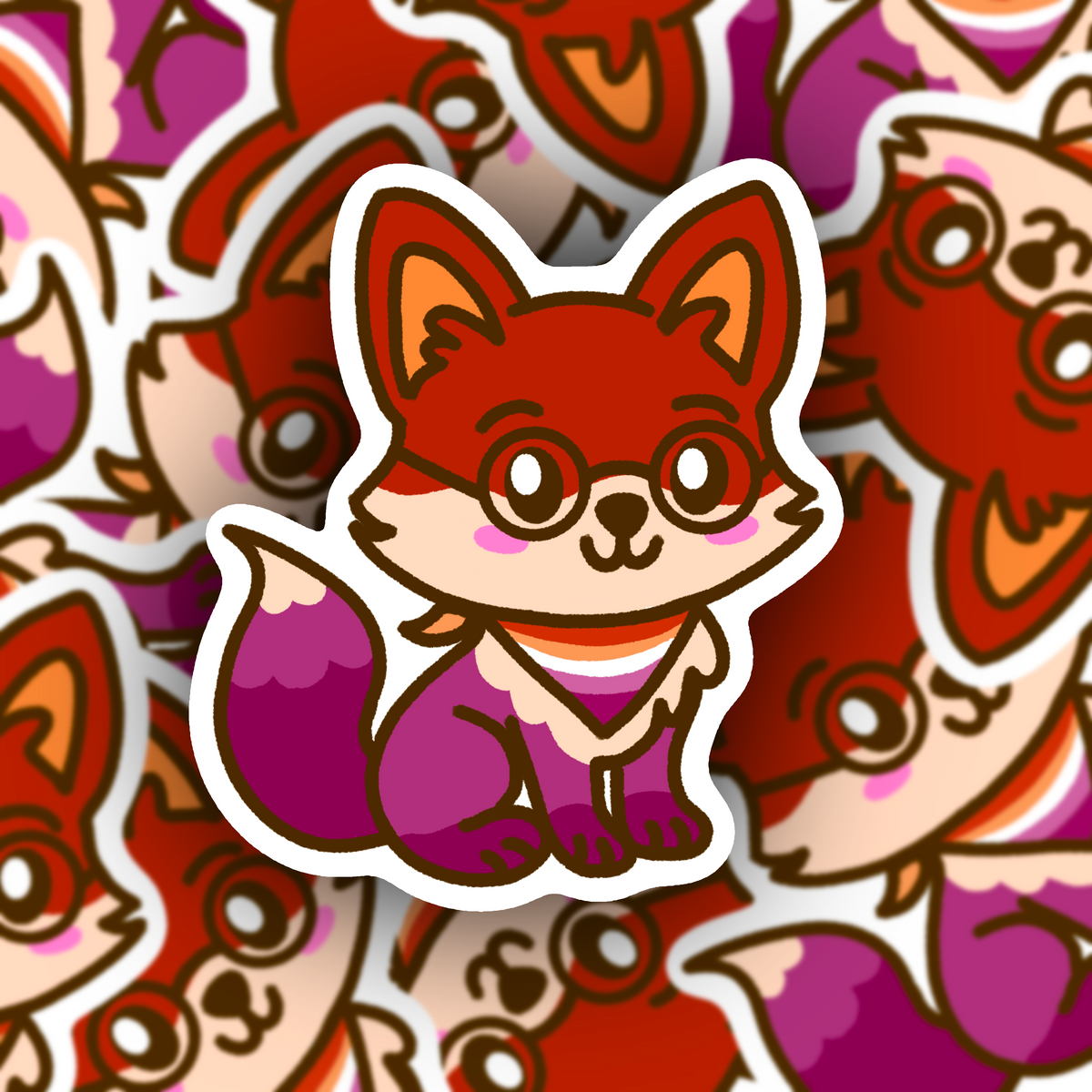 Lesbian Fox Vinyl Sticker
