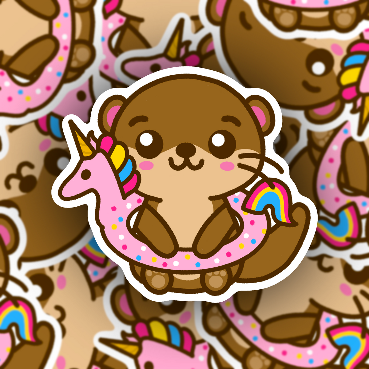 Pansexual Otter Vinyl Sticker