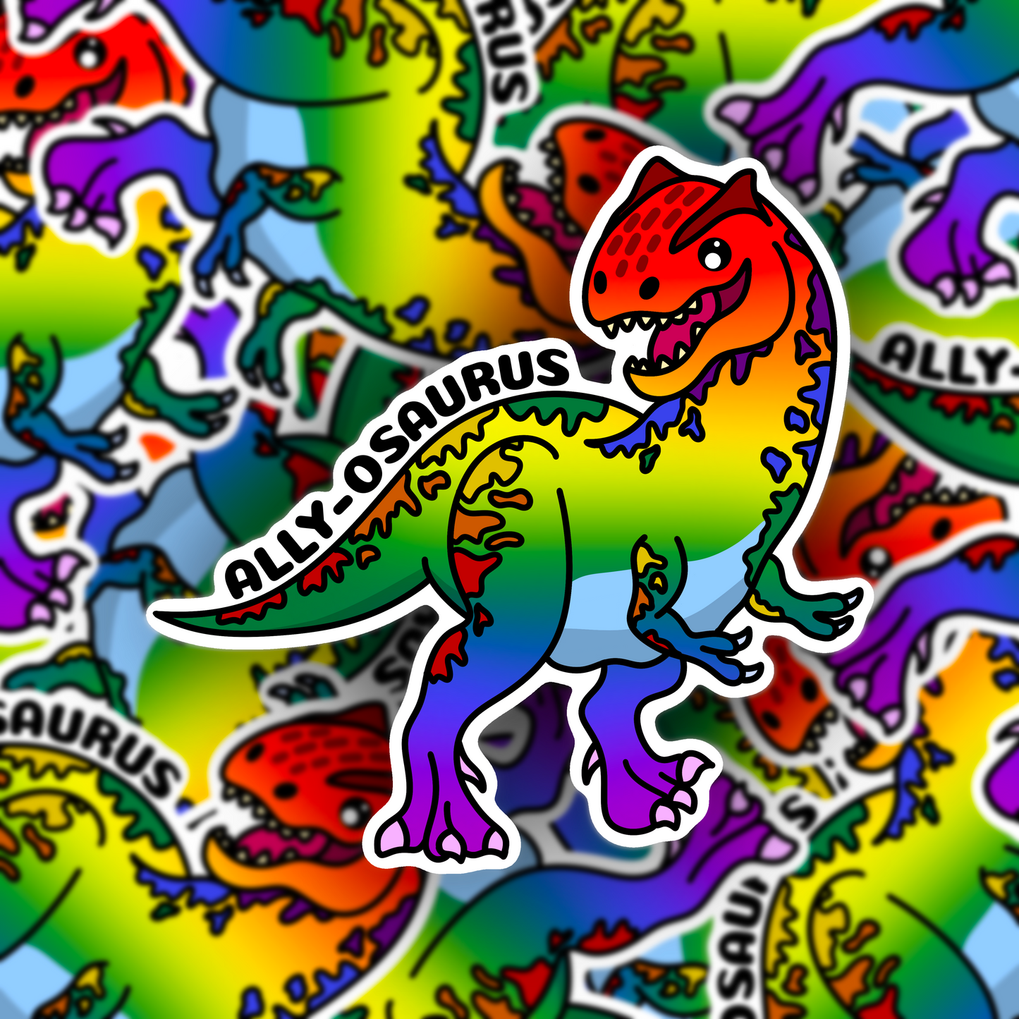 Ally-osaurus Dinosaur Vinyl Sticker