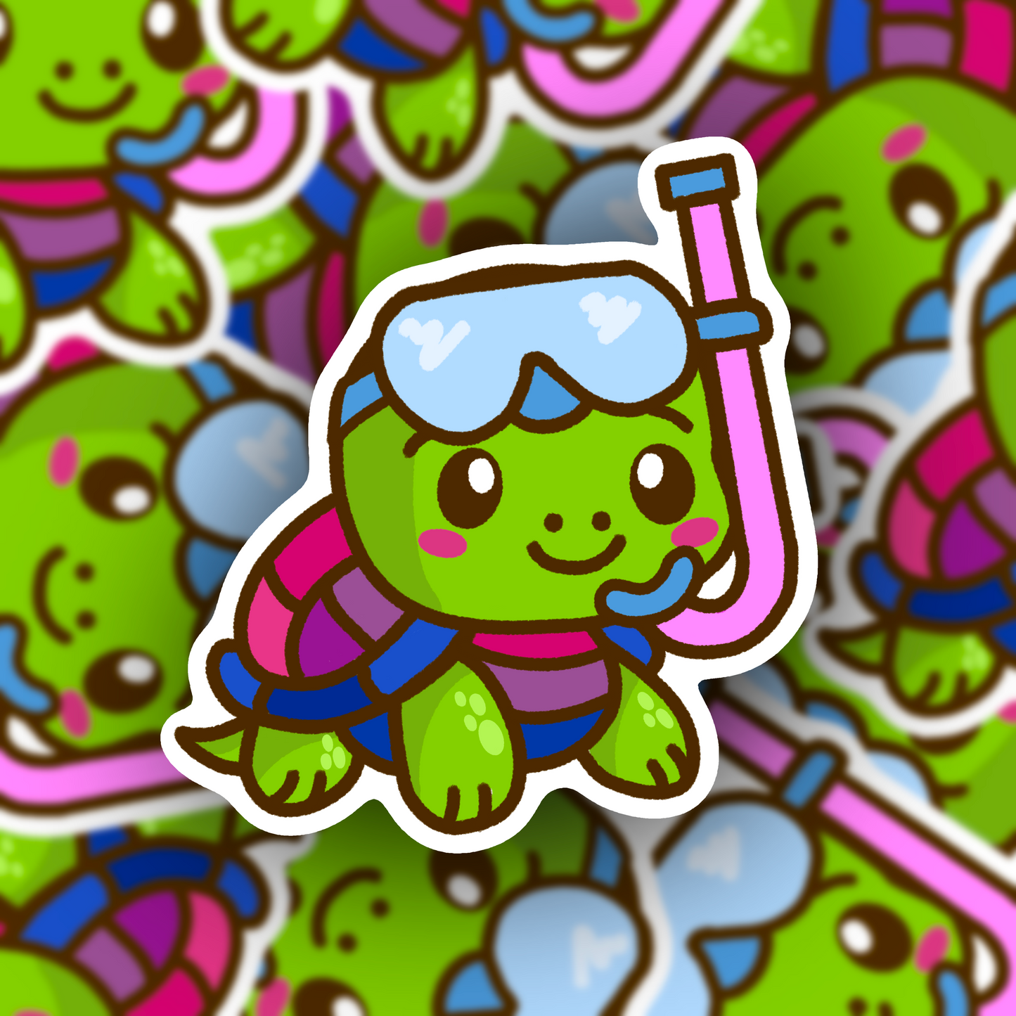 Bisexual Turtle Vinyl Sticker