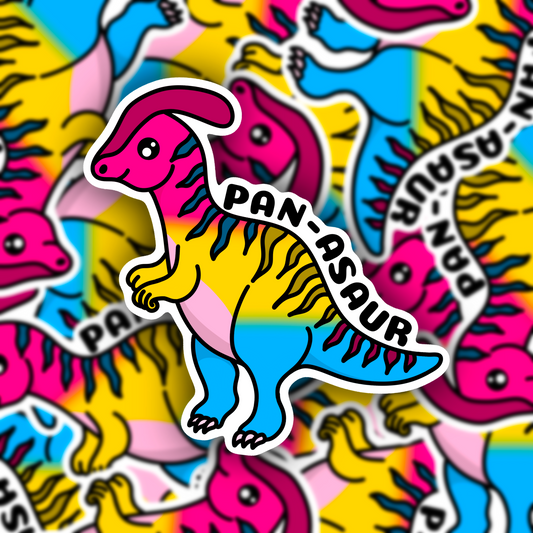 Pan-asaur Dinosaur Vinyl Sticker
