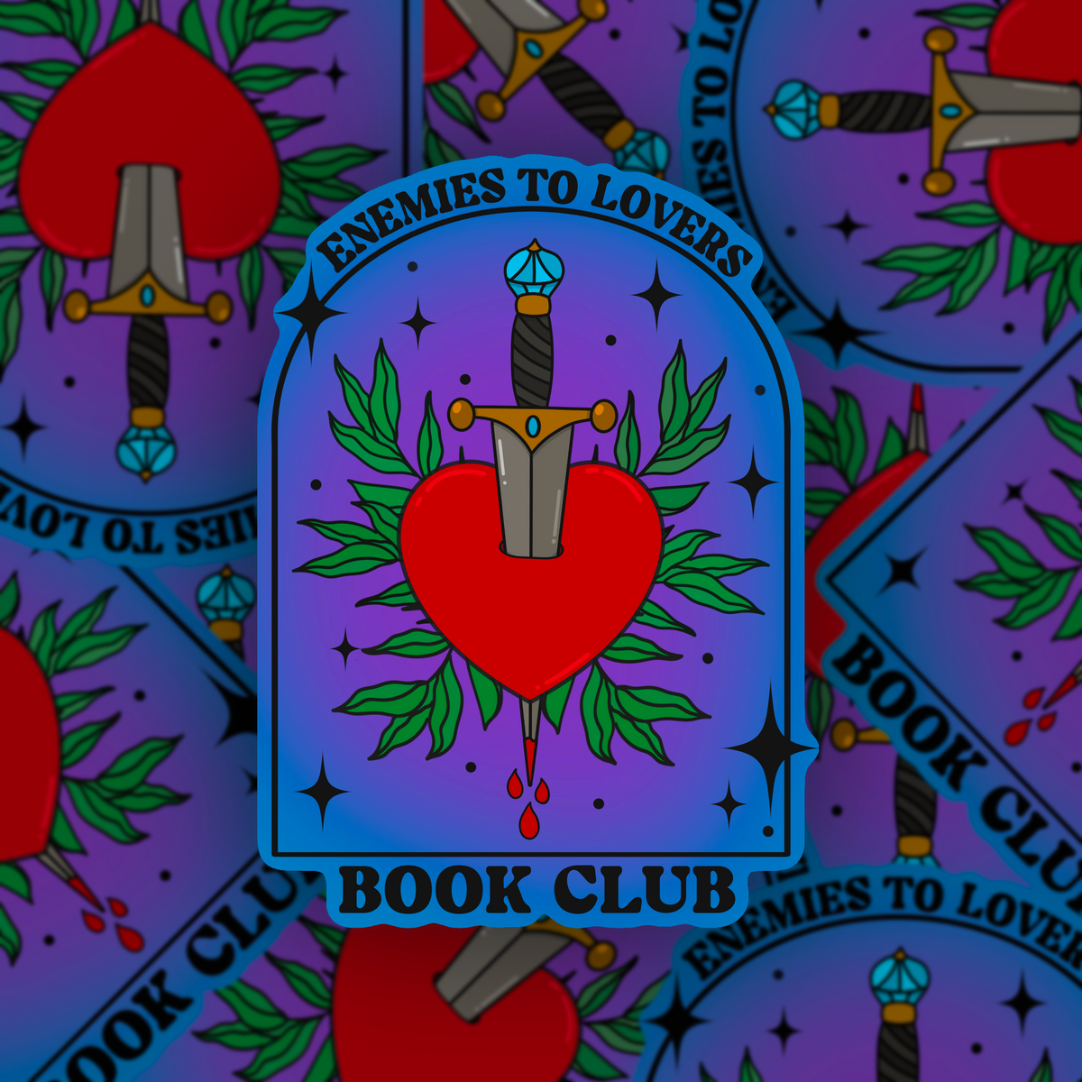 Enemies to Lovers Book Club Vinyl Sticker