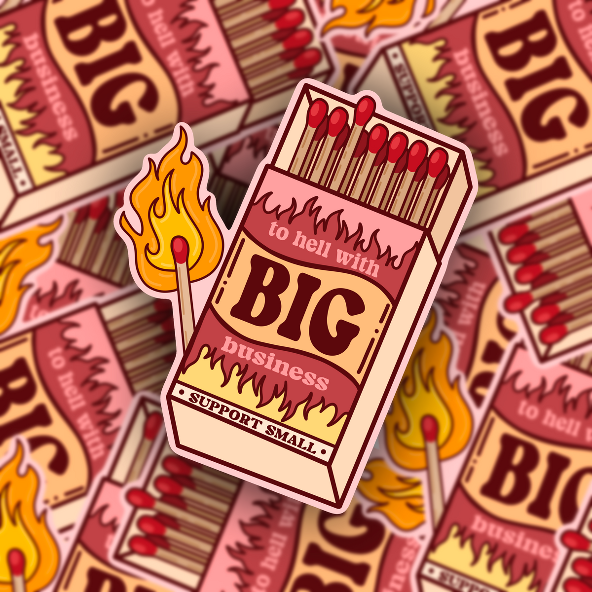 Support Small Matchbox Vinyl Sticker