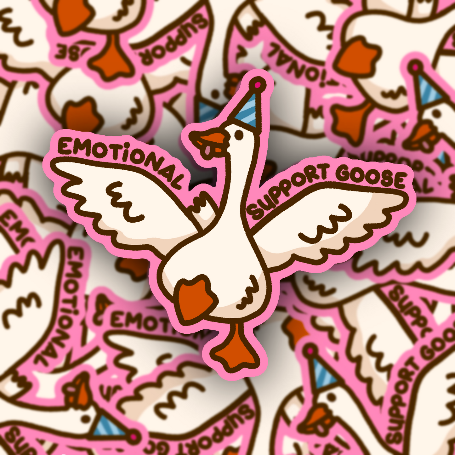Emotional Support Goose Vinyl Sticker