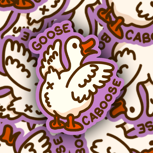 Goose Caboose Vinyl Sticker