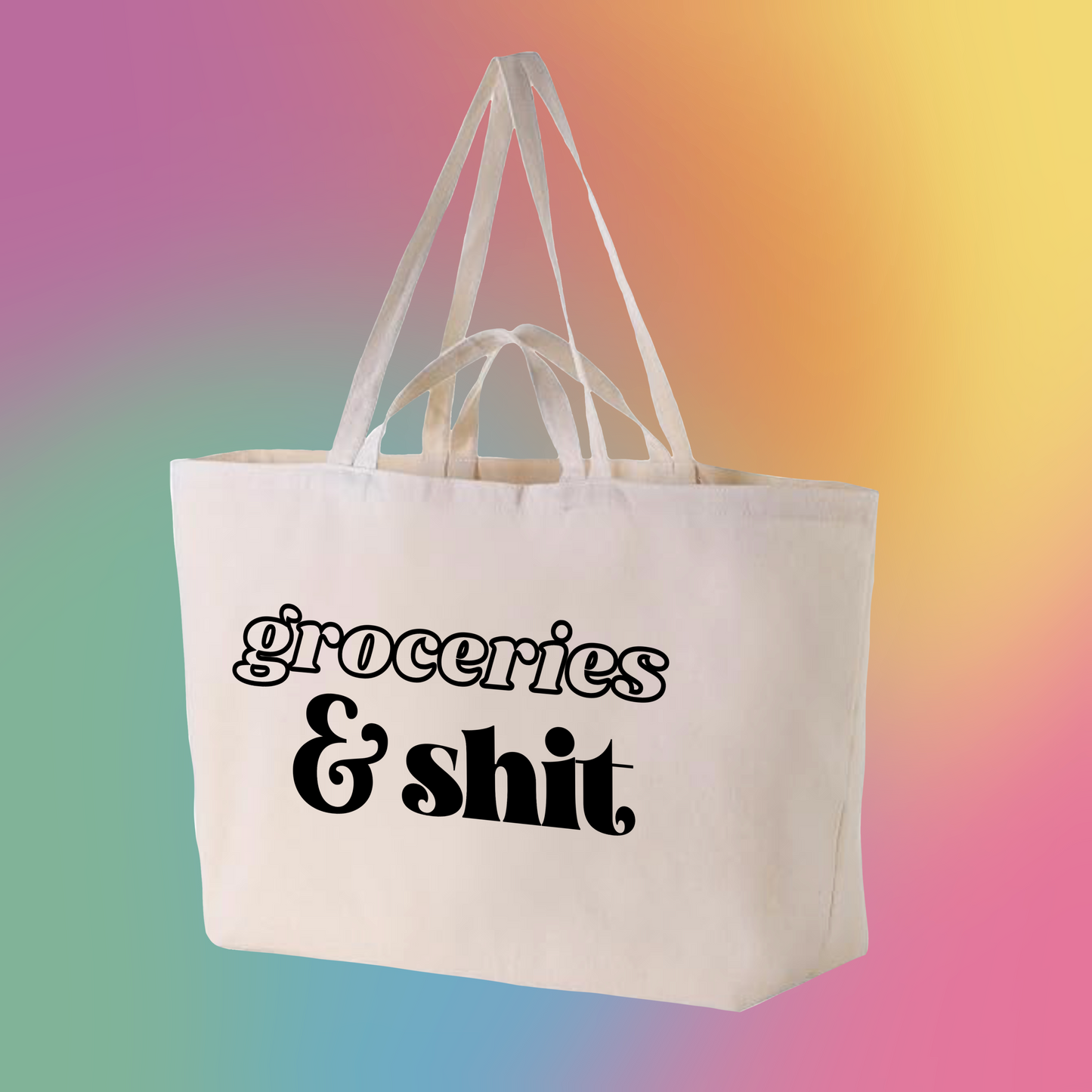 X-Large Groceries & Shit Tote Bag