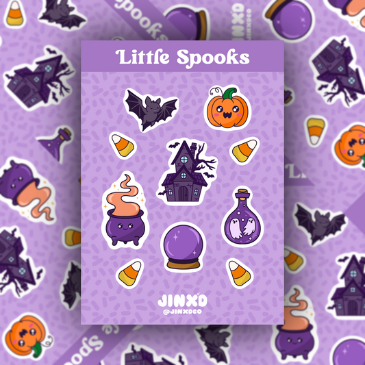 Little Spooks Halloween Vinyl Sticker Sheet